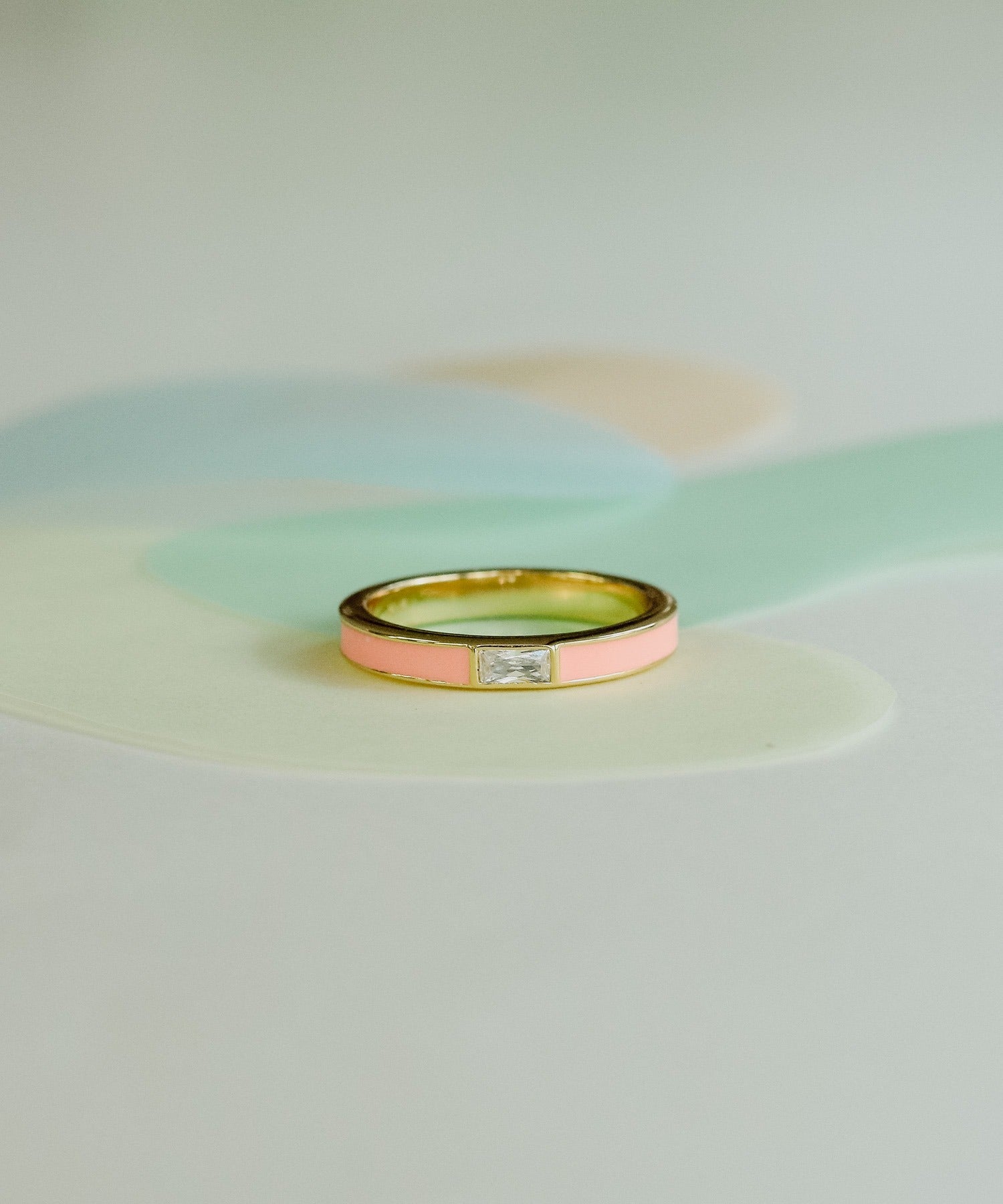 silver925 スクエアCZ エナメルリング – NOIR DE POUPEE