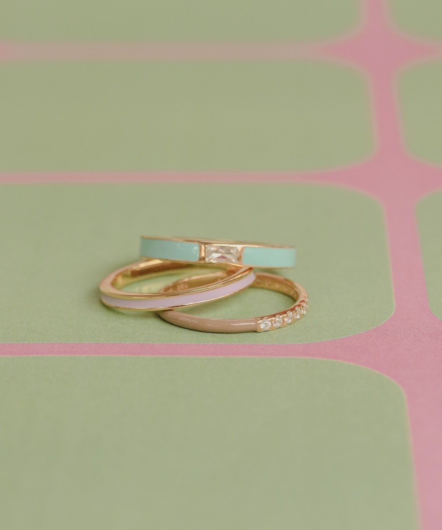 NOIR DE POUPEE K10 レイヤード透かしフラワー ゴールドリング NOIR DE