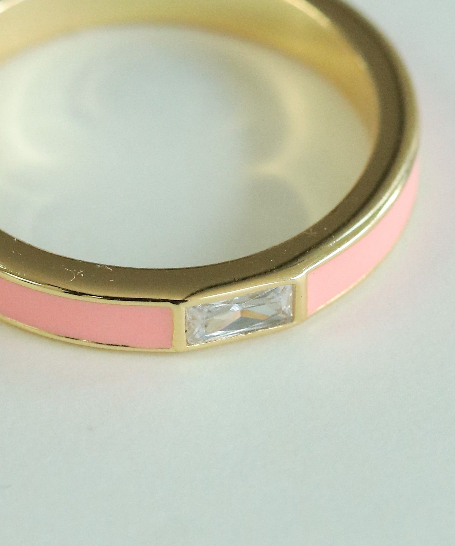 silver925 スクエアCZ エナメルリング – NOIR DE POUPEE