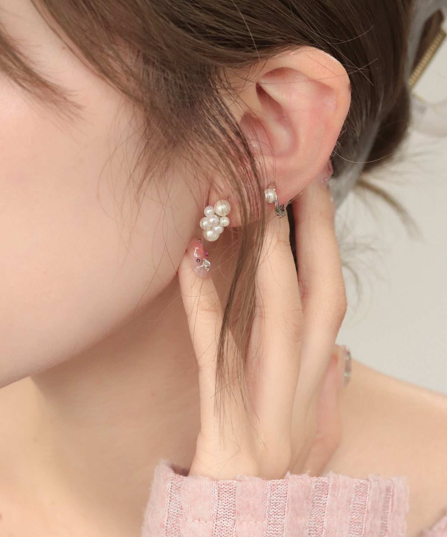 まべパールノンホールピアス ベビーパール ピアス ノンホールピアス 【5.0-6.0mm】スタッド