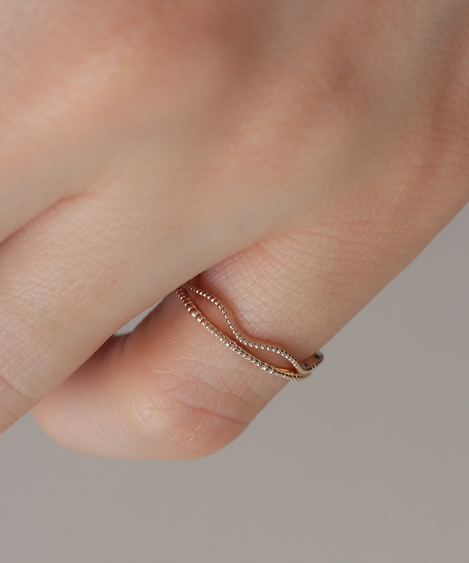 3-#15 K10 layer ring 波ミル – NOIR DE POUPEE