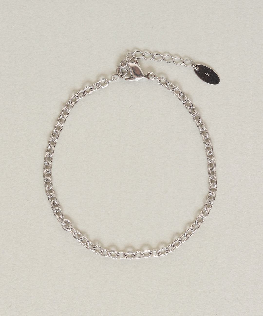 silver925 きざみ小豆チェーンブレスレット