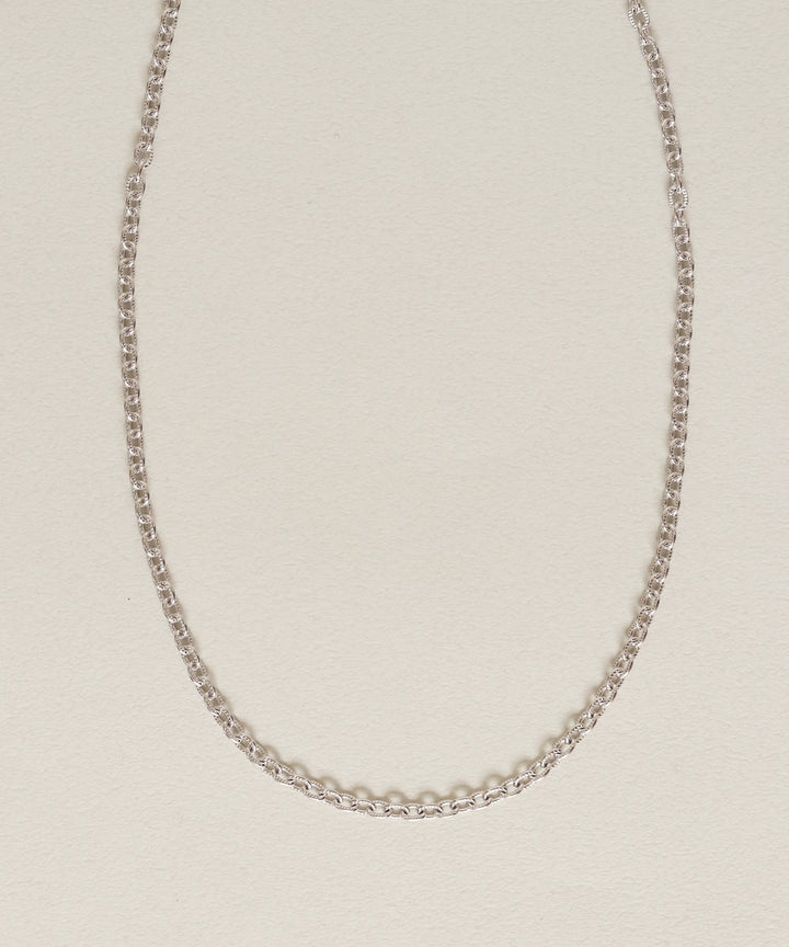 silver925 きざみ小豆チェーンネックレス