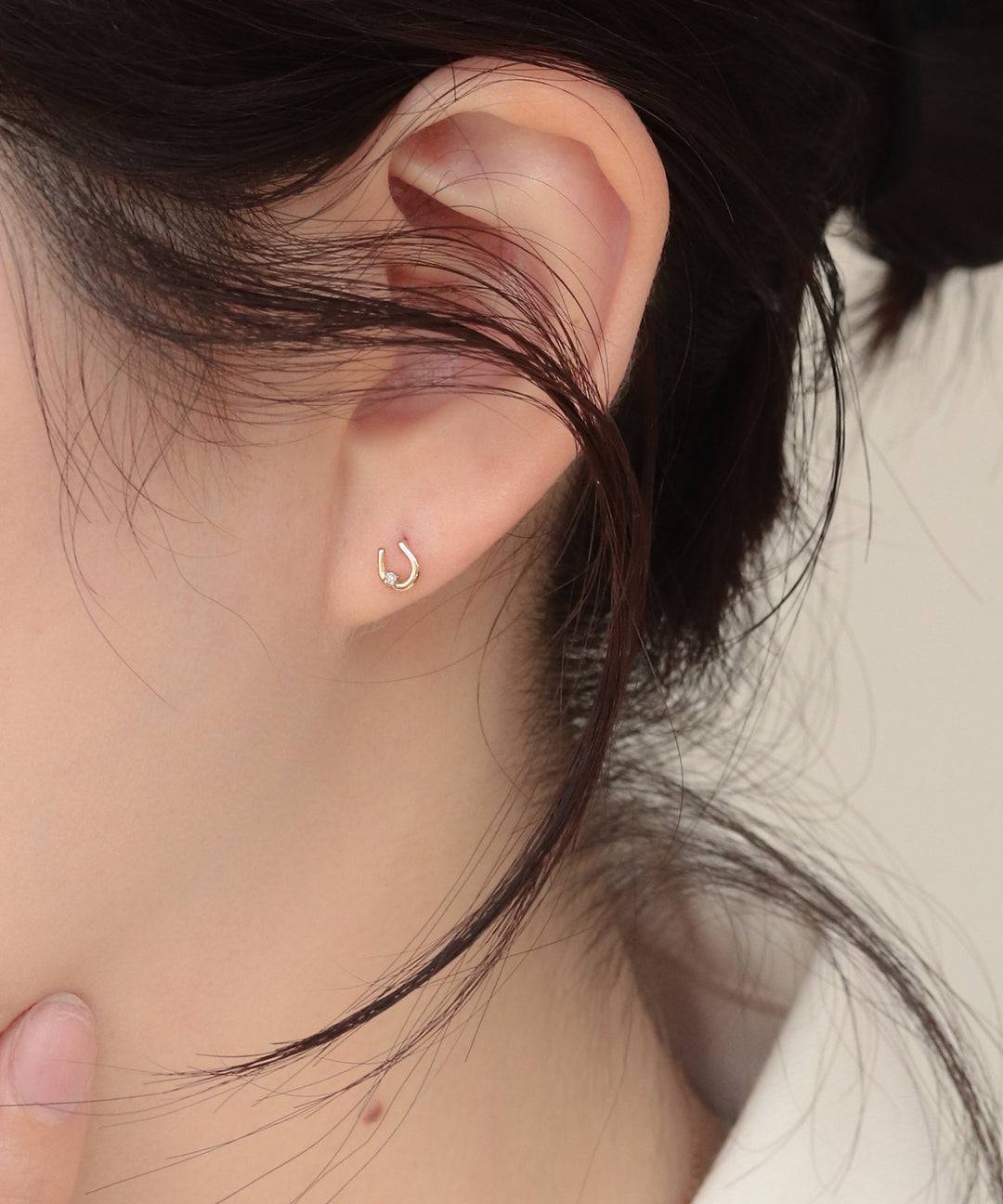 K10 Lucky U petit joie 馬蹄Dia ピアス