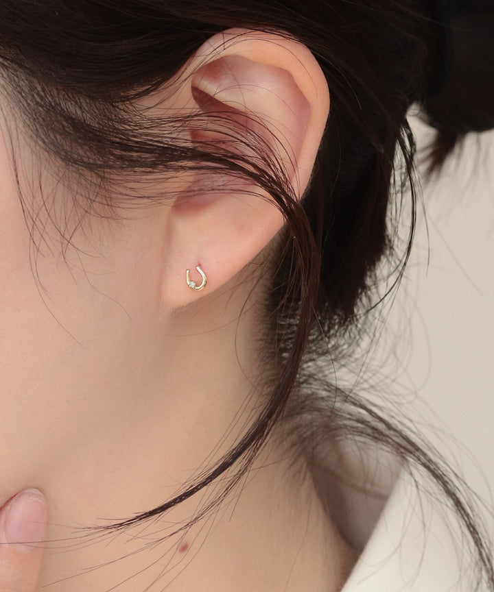 K10 Lucky U petit joie 馬蹄Dia ピアス