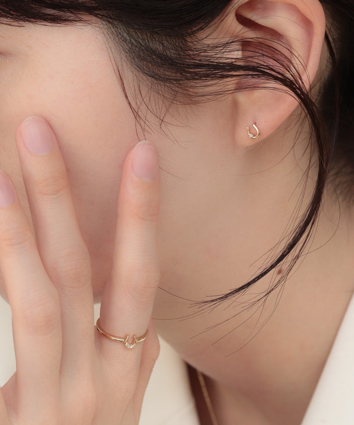 K10 Lucky U petit joie 馬蹄Dia ピアス