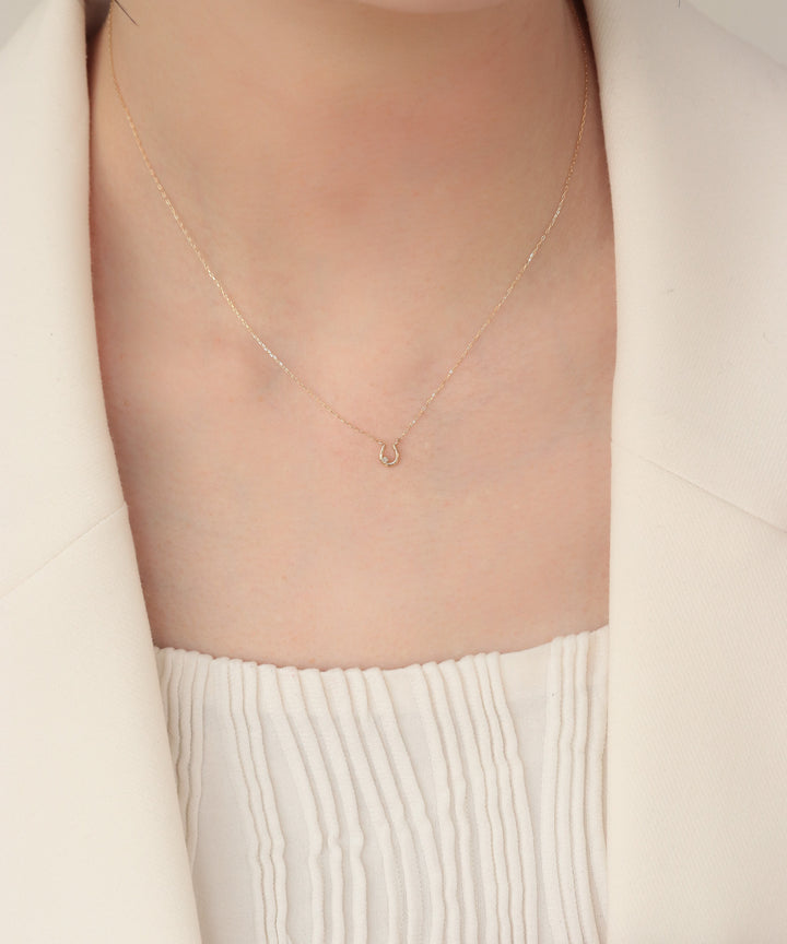 K10 Lucky U petit joie 馬蹄ダイヤモンド ネックレス