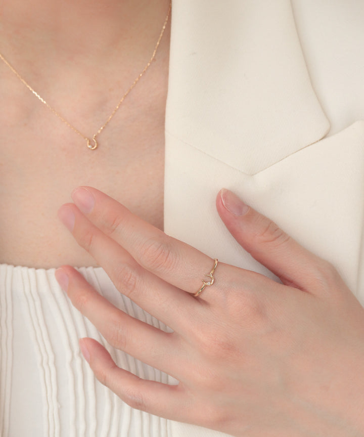 K10 Lucky U petit joie 馬蹄ダイヤモンド ネックレス